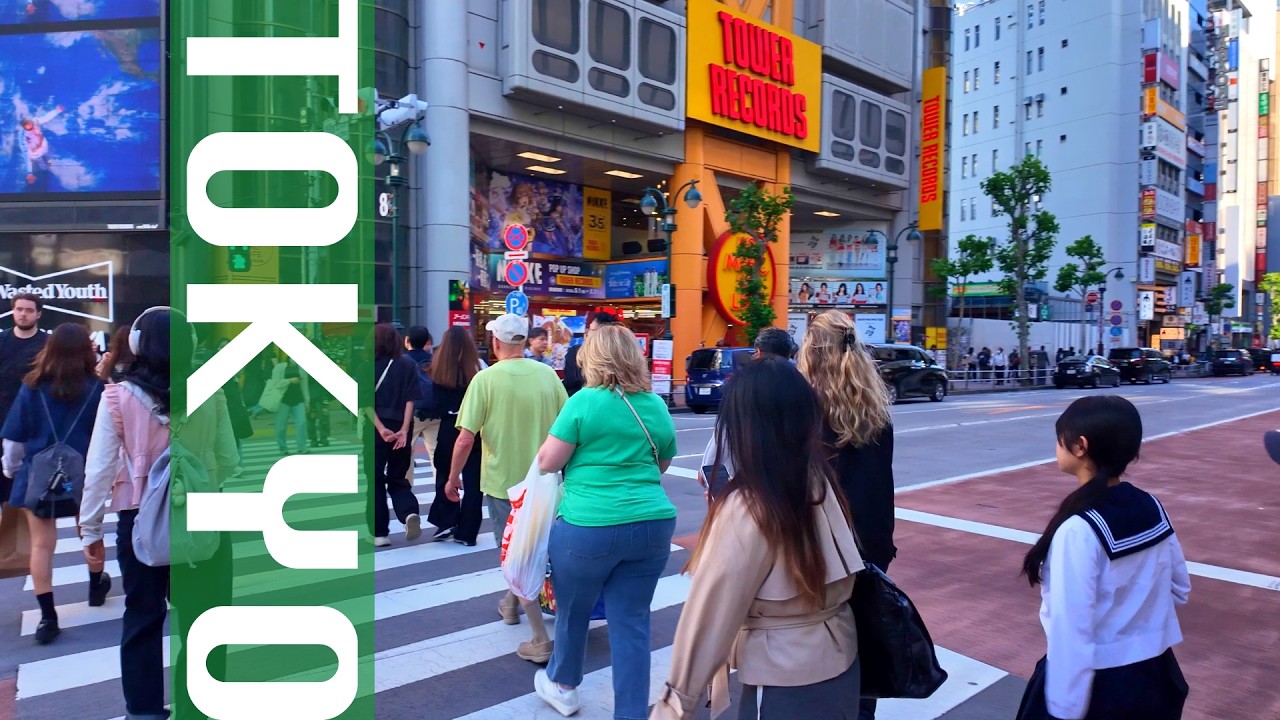 Tokyo, Japon | Rue shibuya shopping | Visite à Pied 4K