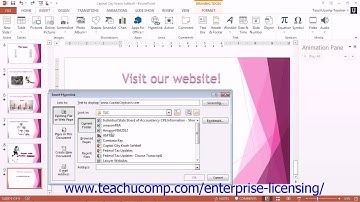 Microsoft Office PowerPoint Tutorial 2013 Applying Actions 16.2 Employee Group Training