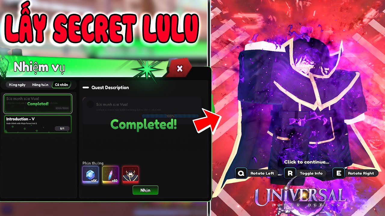 Cách Lấy Secret Lulu Dễ Nhất Trong Game - Universal Tower Defense