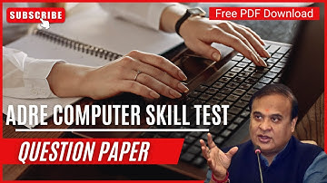ADRE Computer Skill Test (Set 1) |MS Word, Excel & PowerPoint Practice | Assam Govt Exam Preparation
