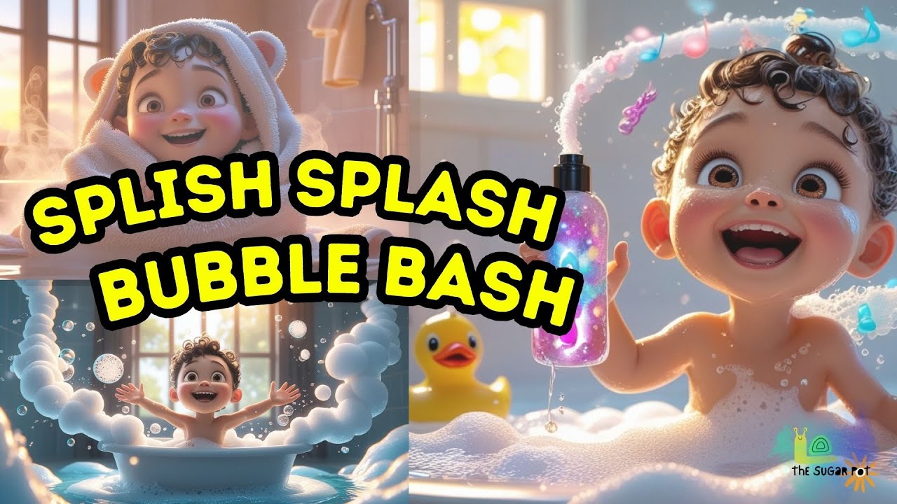 Splish Splash Bubble Bash! 🫧 | Fun Bath Time Poem for Kids | Cute Nursery Rhyme for Children