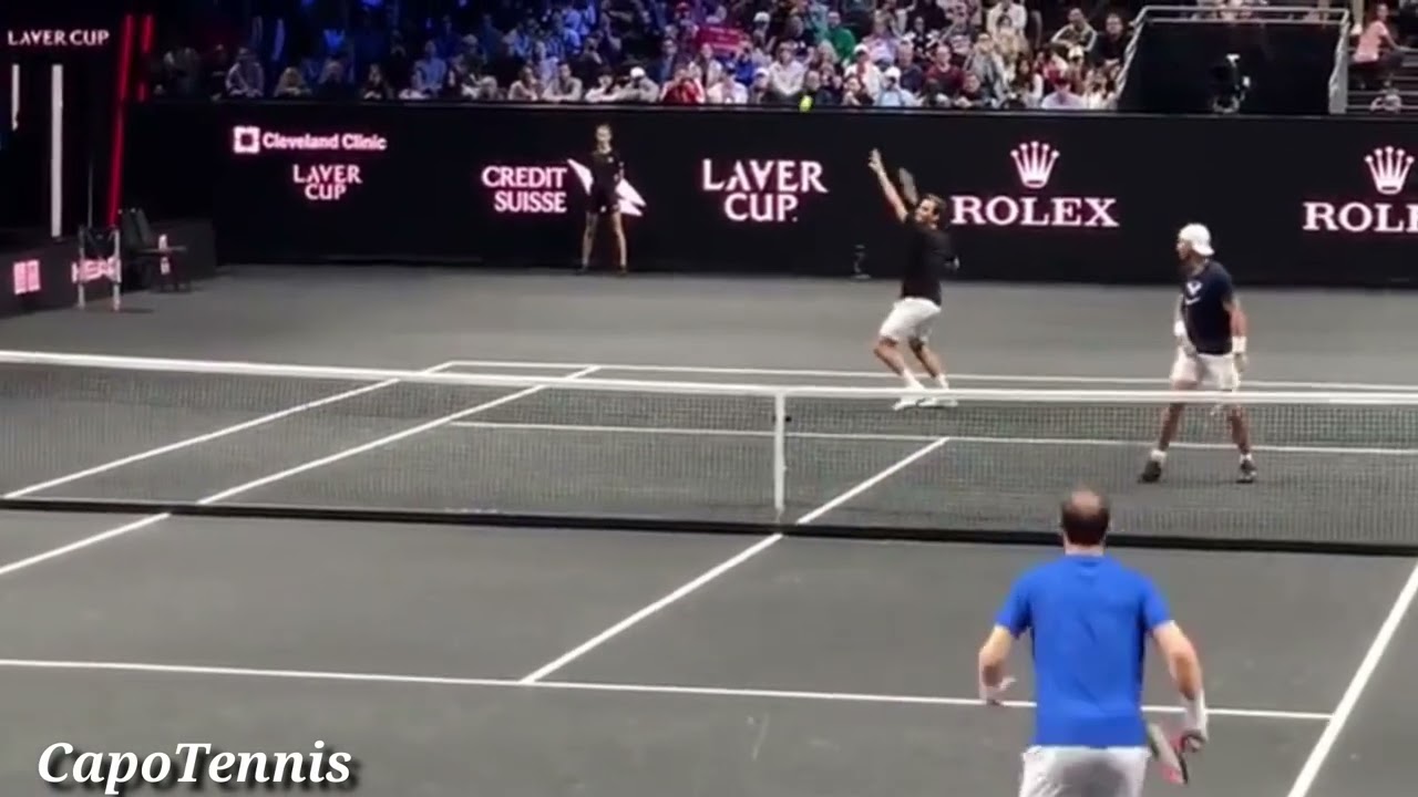 Federer X Nadal vs Djokovic X Murray Laver Cup Point 🎾