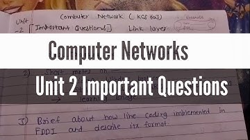 Computer Networks Unit 2 Important Questions for aktu students #computernetwork ‎@SofterShraddha