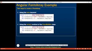 Angular formarray example
