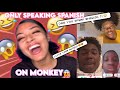 ONLY SPEAKING SPANISH ON THE NEW MONKEY APP “YEE”🤣(+giveaway💙)