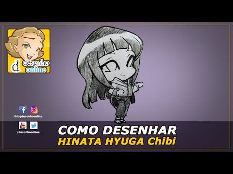 TUTORIAL COMO DESENHAR o NARUTO e HINATA CHIBI passo a passo 