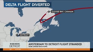 Passengers react after Delta flight headed to Detroit diverted to Canada