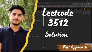 Minimum Operations to Make Array Sum Divisible by K | Leetcode 3512| Mayank Pandey