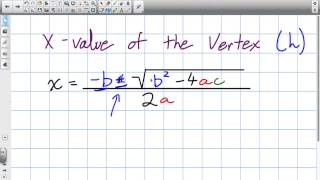 Standard to Vertex Form WITHOUT Completing the Square Grade 11 mixed Lesson 4 2 4 3 14