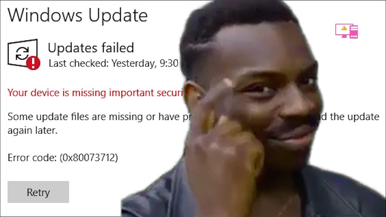 Your windows 10 is lacking important updates
