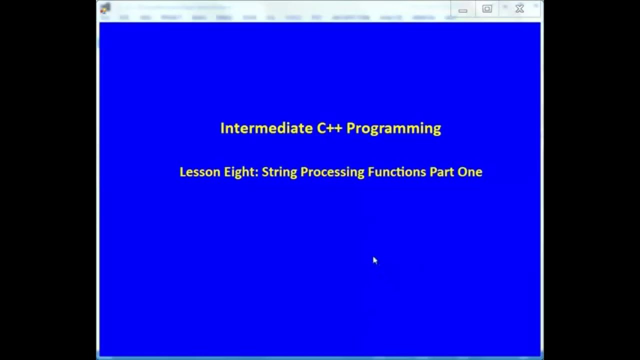 CPlusPlus Lesson 8 - YouTube
