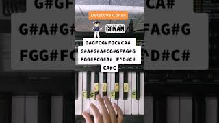 Tutorial 23 | Detective Conan. ???? #pianotutorial #easykey #themesong #detectiveconan #caseclosed 