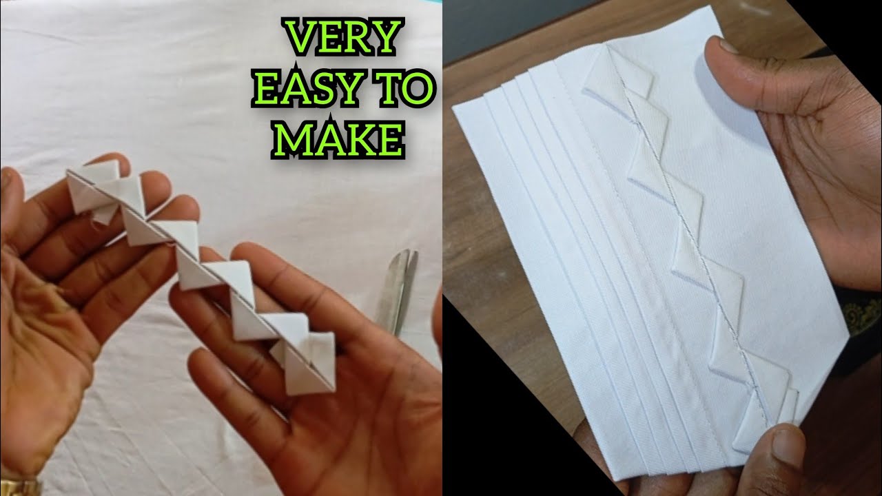 Как сделать этот зигзагообразный узор // Как сделать этот зигзагообразный узор для кармана сенато...