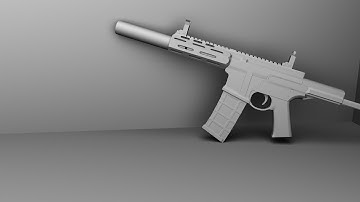 Speed Art/Model - AAC Honey Badger Assault Rifle (High Poly)