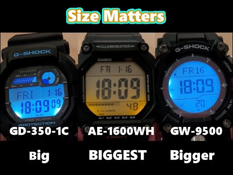 Size Matters! How Big Are Your Digits? GD-350, GW-9500, AE-1600WH