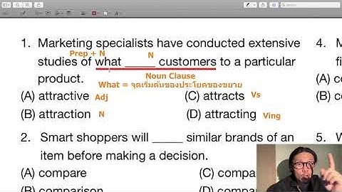เรียนโทอิคฟรี ! ชุด 2-2 ตะลุยโจทย์แกรมม่า TOEIC Part 5 Part 6 ศัพท์กลุ่ม Marketing - TOEIC Kru Poom