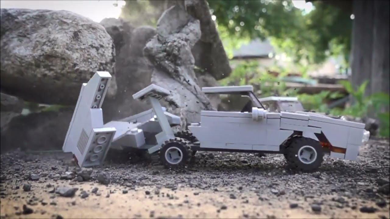 LEGO Cars Crushed by Rocks 2024 1000fps