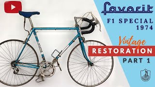 Vintage bicycle restoration Favorit F1 Special 1974 Part 1