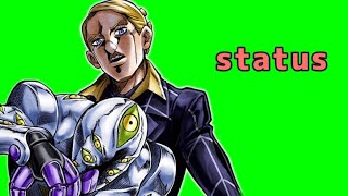 Prosciutto Status Green Screen, Prosciutto Status, Prosciutto Green Screen, Jojo Status V1