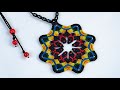 Macrame tutorial: Macrame mandala flower - Tutoriel pendentif mandala DIY en micro macramé