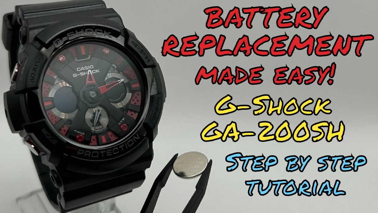 Battery Replacement G Shock 5229 Ga 200 Replacing G Shock GA-200SH 