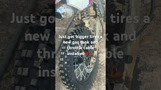New parts installed #dirtbike#throttle cable#gastank