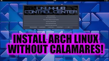Install Arch Linux without Calamares