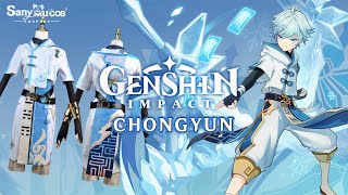 【SanyMuCos】Genshin Impact Chongyun Cosplay Costume Plus Size Detail Show