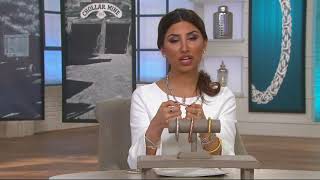 Sterling Ribbed Design Bangle by Silver Style 35.3g on QVC
