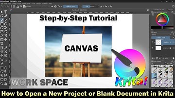 Step by step Tutorial on How to Open a New Project or Blank Document in Krita