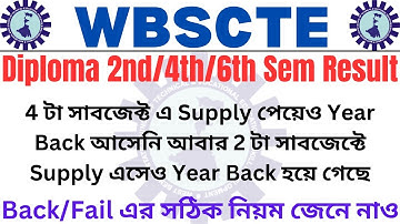 Diploma 2nd/4th/6th Sem Result | Back/Fail এর সঠিক নিয়ম জেনে নাও | Verification Result কবে বের হবে?