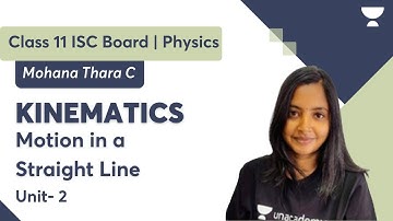 Kinematics | Motion in a Straight Line | Unit 2 | Class 11 ISC Board | Mohana Thara C
