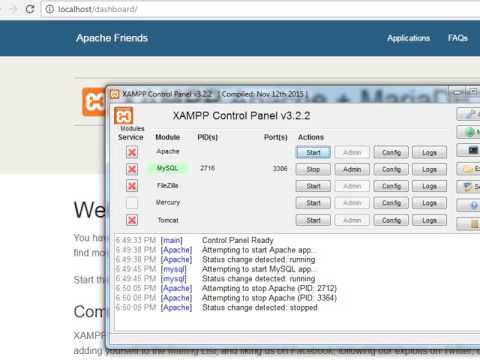 Tutorial Web Server : Installing and configuring xampp php mysql in windows
