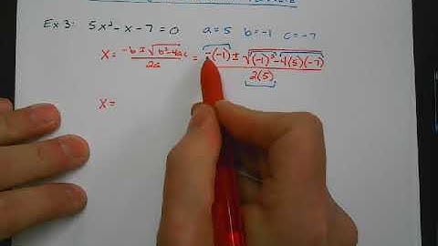 Math 2 Lesson 11.4: Quadratic Formula