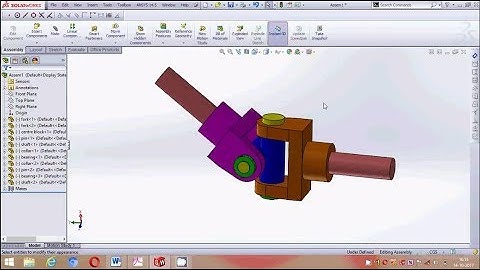 Solidworks universal joint assembly design