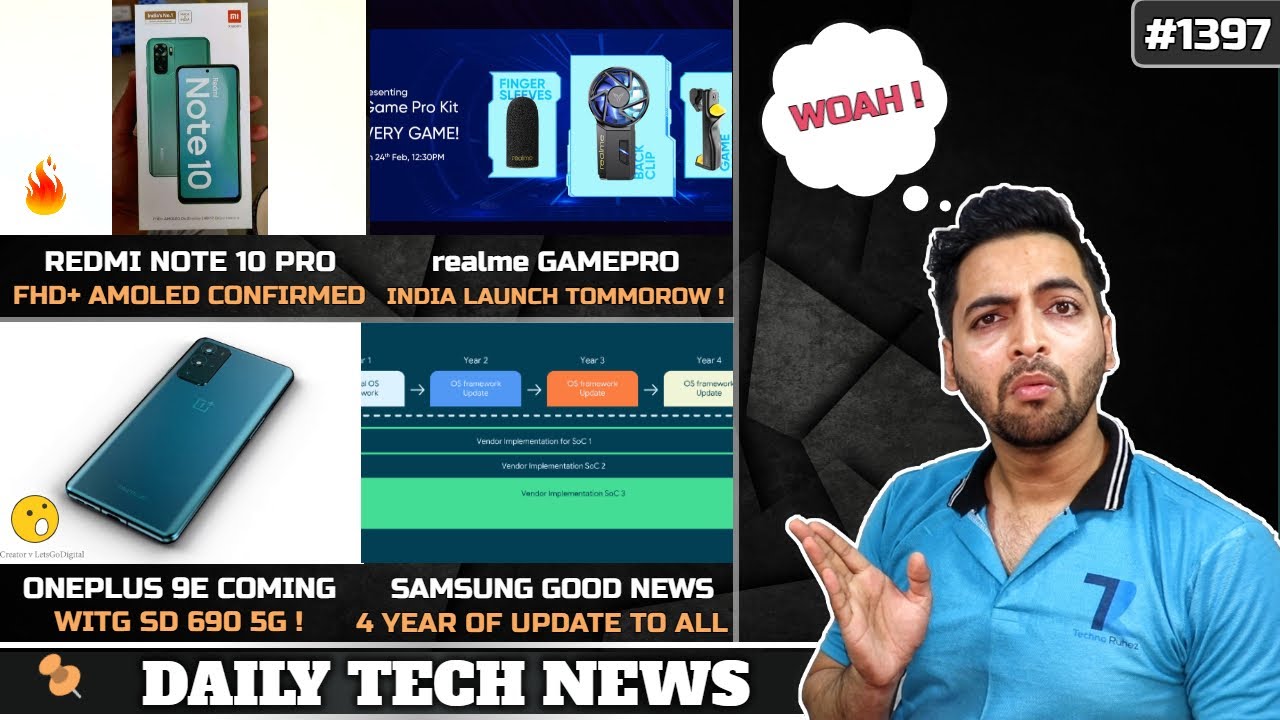realme Game Pro,Redmi Note 10 Snapdragon & Amoled,Samsung Phones 4 Yrs Update,Oneplus 9E SD 690 20K
