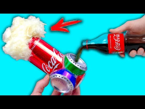 Експеримент: как да направим захарен памук от Coca Cola, Fanta и Sprite кенчета