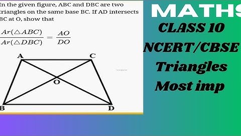 In the given figure, ABC and DBC are two triangles on the same base BC