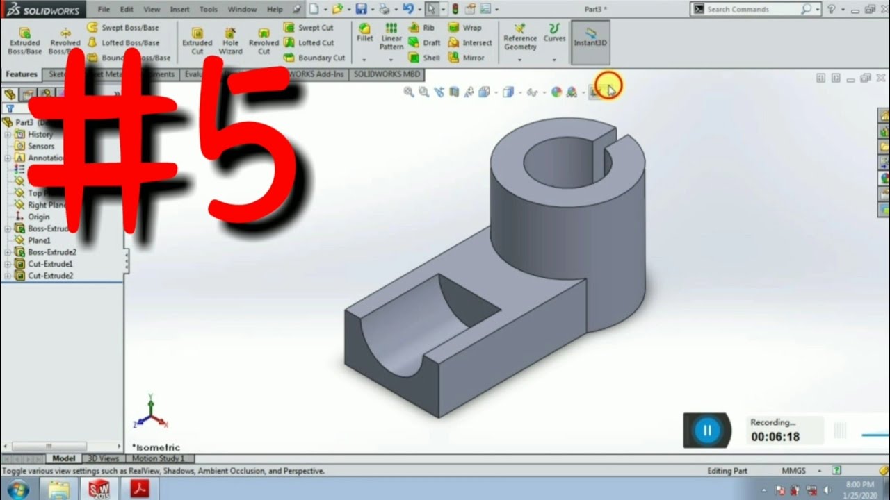 #5 Solidworks TUTORIAL in Hindi for beginners - YouTube