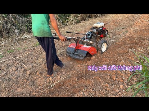 Máy xới đất thùng phi Nhật bãi đã làm lưỡi nhíp rèn 0982449121
