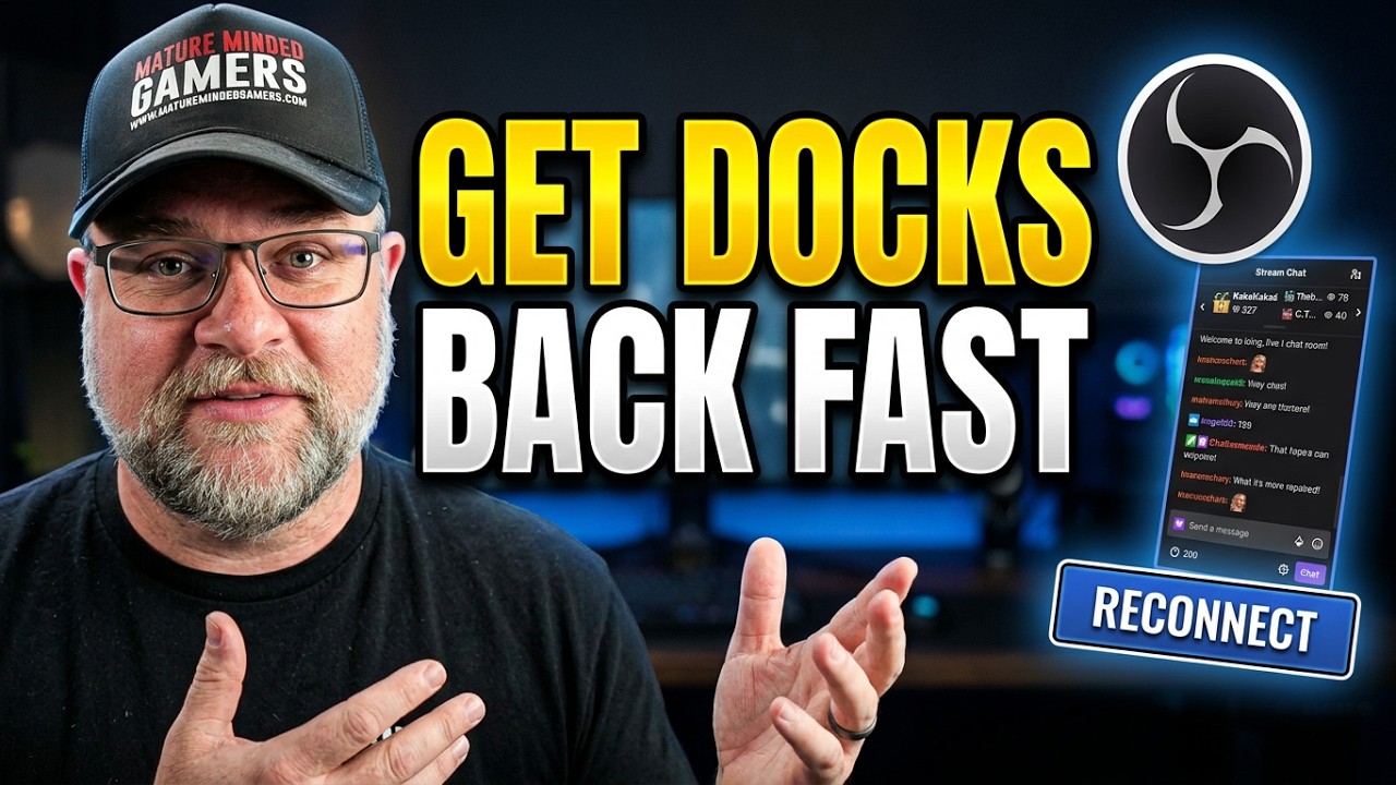 Missing Chat & Stream Docks in OBS? Fix It in 60 Seconds