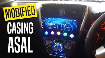 Axia Android Player 9" Menggunakan Casing Asal | Perodua Axia