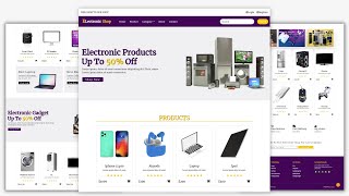 How To Make Responsive Electronic E-commerce Website Using HTML CSS & BOOTSTRAP 5
