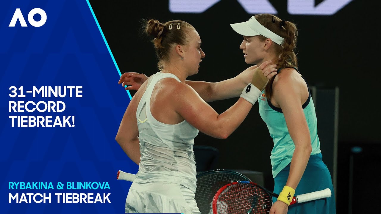 The Longest Singles Tiebreak in Grand Slam History! | Rybakina v