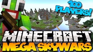 Minecraft: Mega Skywars - 100 PLAYERS! (Hypixel Skywars)