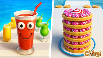 Juice Run VS Pancake Rush - Very Satisfying and Relaxing ASMR Gameplay Walkthrough iOS, Android