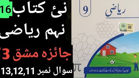 9Th Class Math Urdu Medium Review Exercise 3 New Book 2025 Question 11,12,13