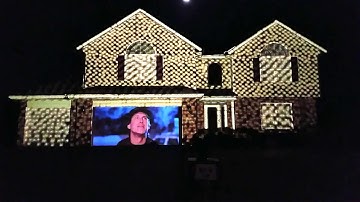 Christmas House Projection with Clark Griswold "Christmas Vacation Light Scene"