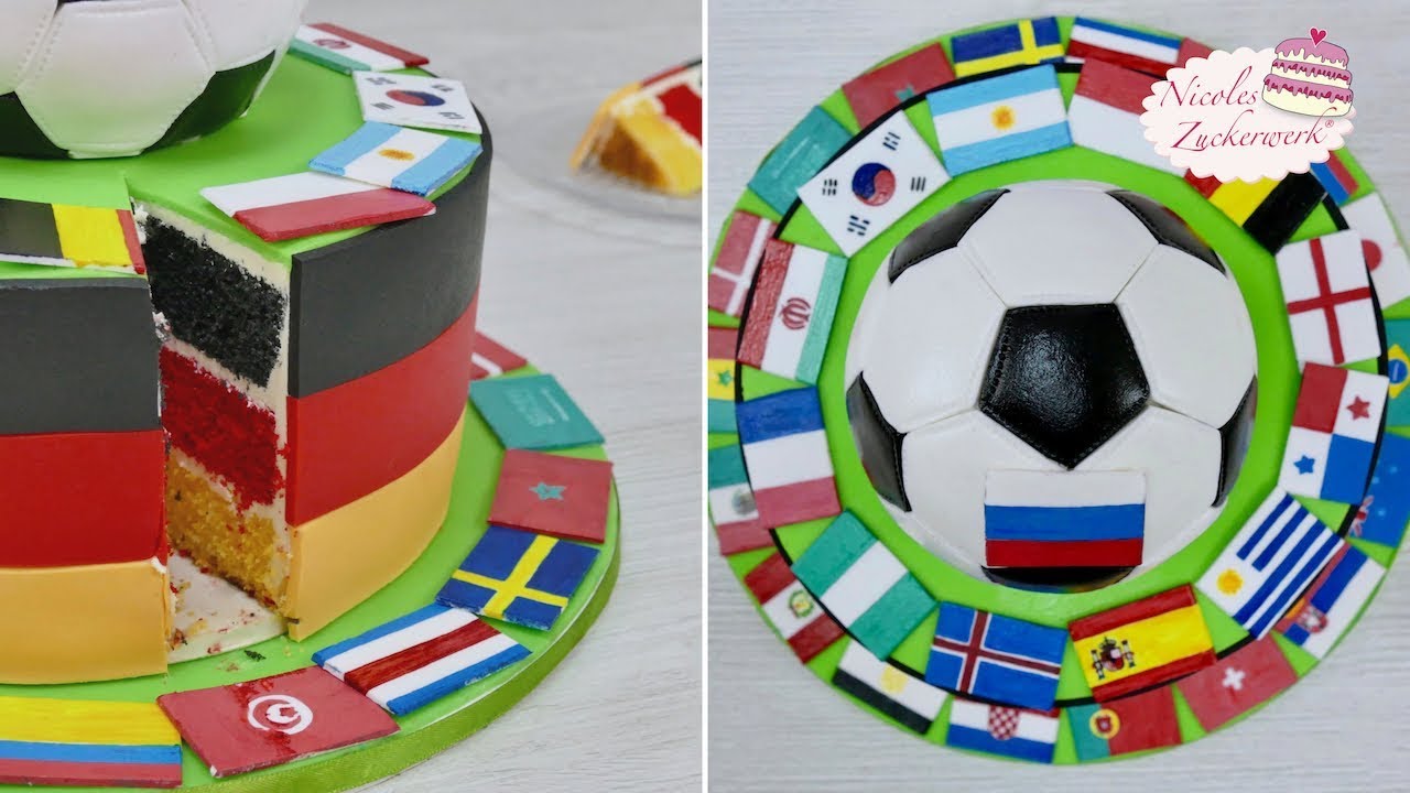 Fussballtorte zur FIFA WM 2018 I Motivtorte von Nicoles Zuckerwerk