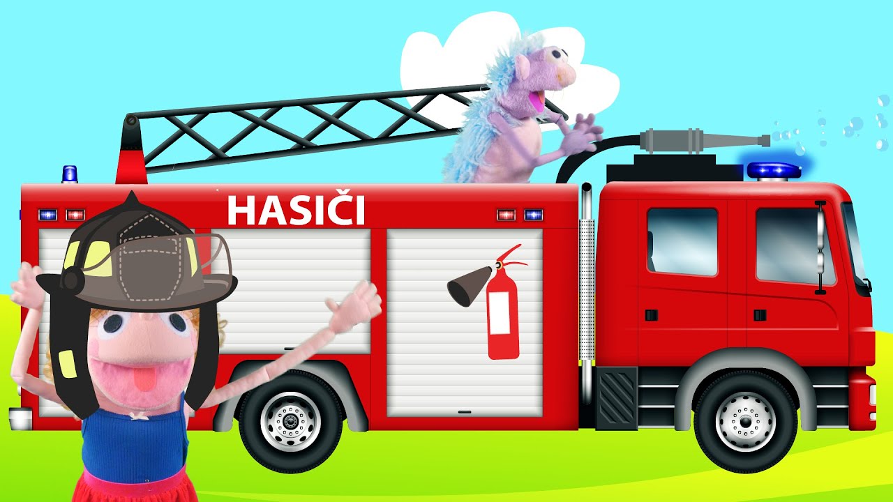 Autá - Hasiči | rozprávka pre deti o hasičoch | hasičské autá | Hanička a Murko